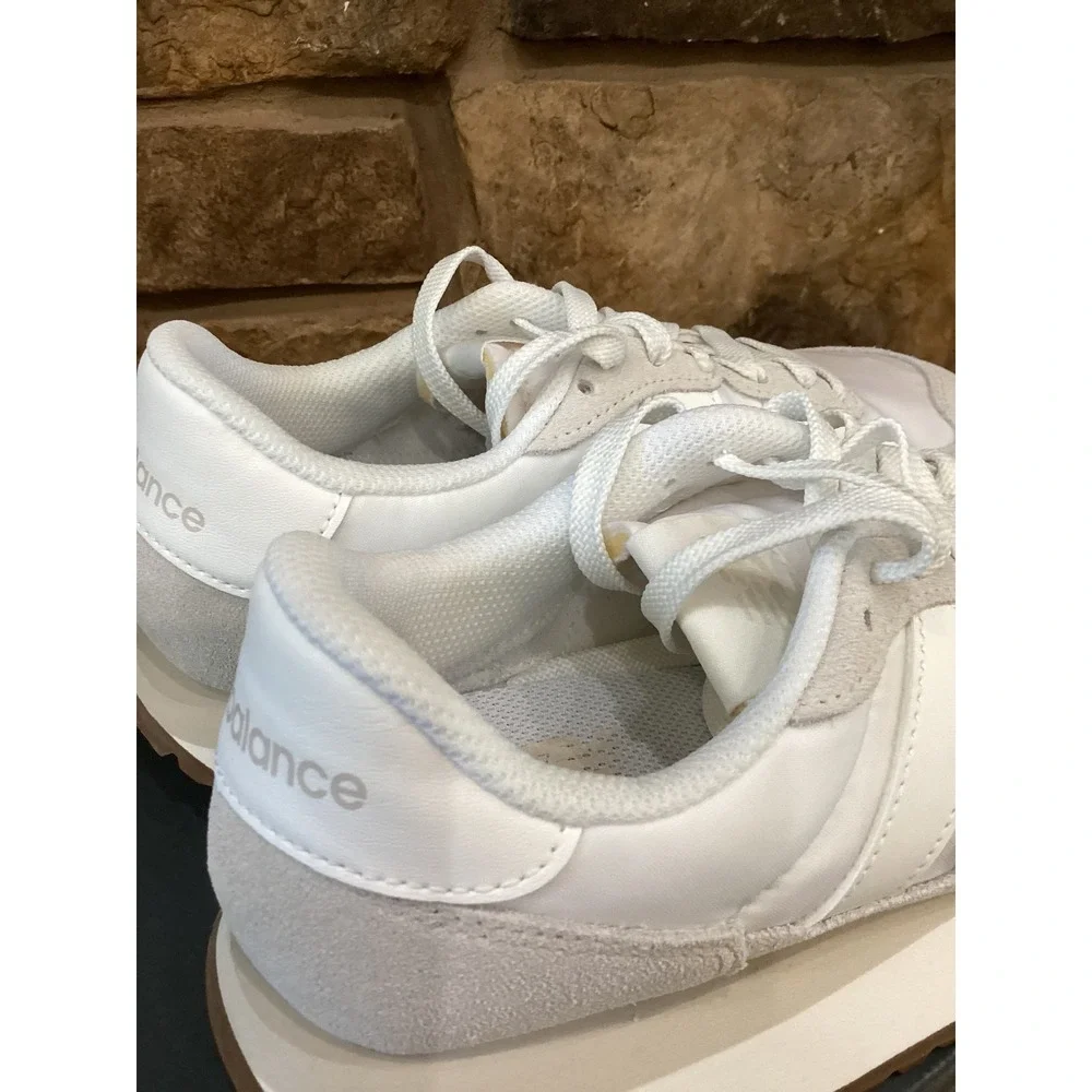 New Balance 237 Grey White Suede Satin Running Shoes WS237NN Womens 8 Mens 6.5